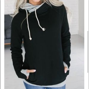 Mindy Mae market double hooded sweatshirt